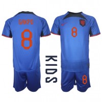 Camisa de time de futebol Holanda Cody Gakpo #8 Replicas 2º Equipamento Infantil Mundo 2022 Manga Curta (+ Calças curtas)